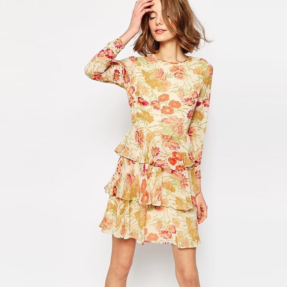 ASOS Design mini dress layered trill